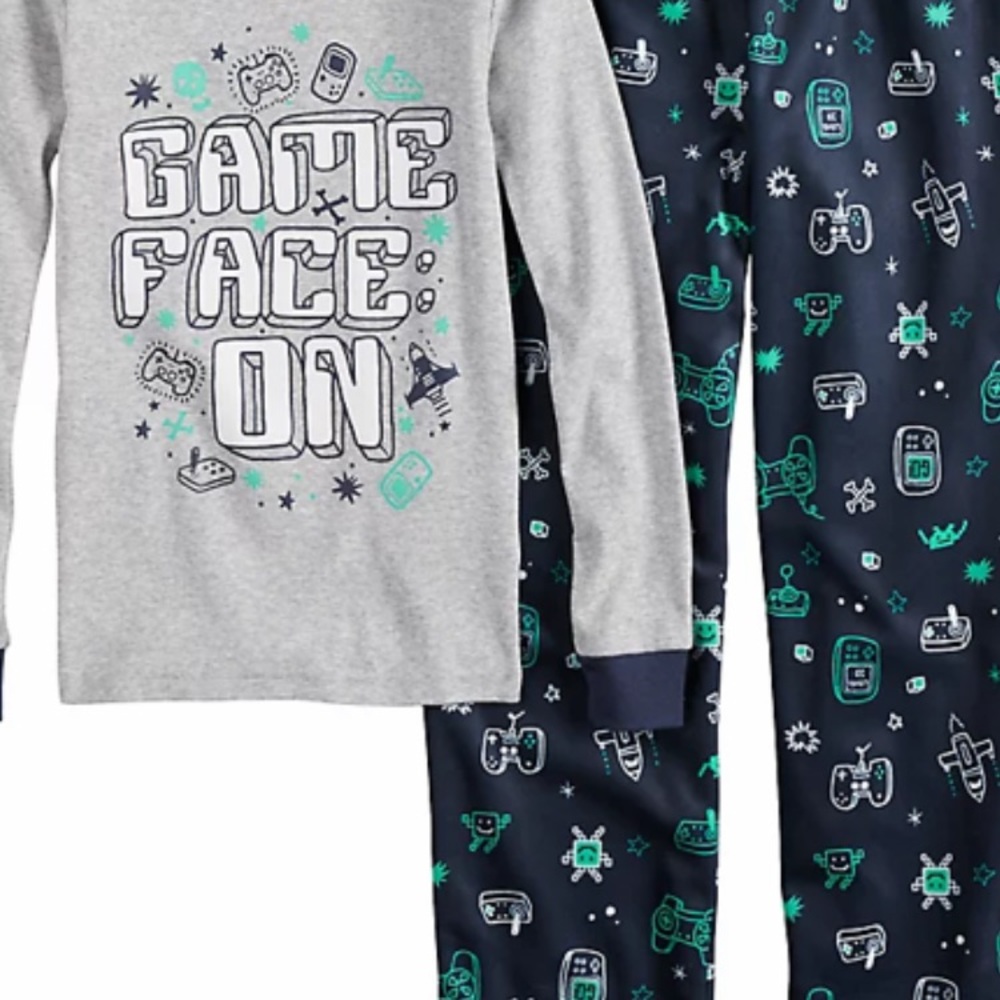 NEW Carter’s Boys 2-Piece “Game Face On” Pajamas